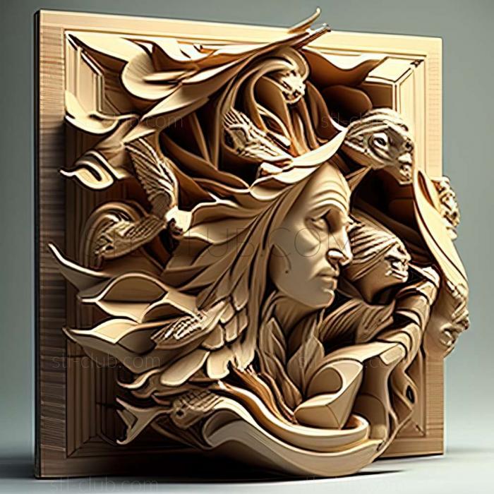 3D мадэль Дженнесс Кортез, американская художница. (STL)